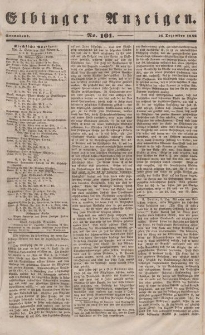 Elbinger Anzeigen, Nr. 101. Sonnabend, 16. Dezember 1848