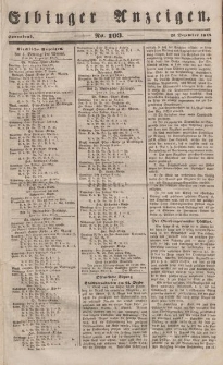 Elbinger Anzeigen, Nr. 103. Sonnabend, 23. Dezember 1848