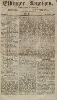 Elbinger Anzeigen, Nr. 2. Sonnabend, 6. Januar 1855