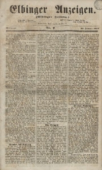 Elbinger Anzeigen, Nr. 7. Mittwoch, 24. Januar 1855
