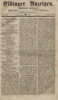Elbinger Anzeigen, Nr. 8. Sonnabend, 27. Januar 1855
