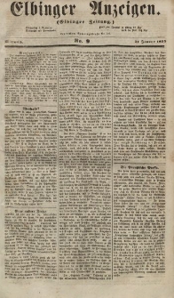 Elbinger Anzeigen, Nr. 9. Mittwoch, 31. Januar 1855