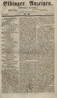 Elbinger Anzeigen, Nr. 10. Sonnabend, 3. Februar 1855