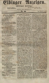 Elbinger Anzeigen, Nr. 16. Sonnabend, 24. Februar 1855