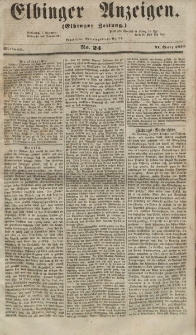 Elbinger Anzeigen, Nr. 24. Mittwoch, 21. März 1855