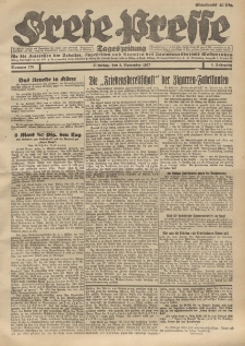 Freie Presse, Nr. 179 Dienstag 8. November 1927 3. Jahrgang