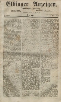 Elbinger Anzeigen, Nr. 30. Mittwoch, 11. April 1855