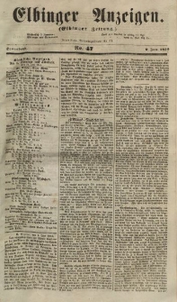Elbinger Anzeigen, Nr. 47. Sonnabend, 9. Juni 1855