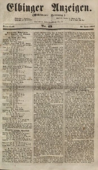 Elbinger Anzeigen, Nr. 49. Sonnabend, 16. Juni 1855
