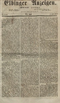 Elbinger Anzeigen, Nr. 54. Mittwoch, 4. Juli 1855