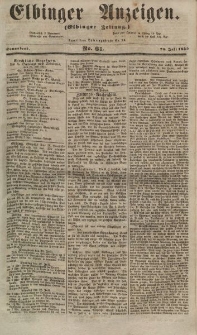 Elbinger Anzeigen, Nr. 61. Sonnabend, 28. Juli 1855
