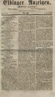 Elbinger Anzeigen, Nr. 63. Sonnabend, 4. August 1855