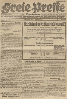 Freie Presse, Nr. 183 Sonnabend 12. November 1927 3. Jahrgang