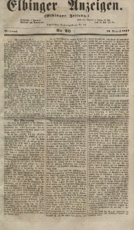 Elbinger Anzeigen, Nr. 70. Mittwoch, 29. August 1855