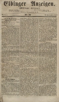 Elbinger Anzeigen, Nr. 77. Sonnabend, 22. September 1855