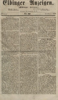 Elbinger Anzeigen, Nr. 83. Mittwoch, 10. Oktober 1855