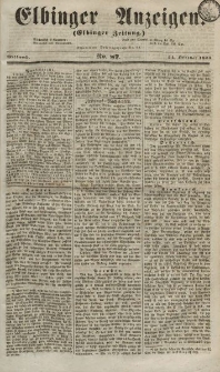 Elbinger Anzeigen, Nr. 87. Mittwoch, 24. Oktober 1855