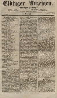 Elbinger Anzeigen, Nr. 88. Sonnabend, 27. Oktober 1855