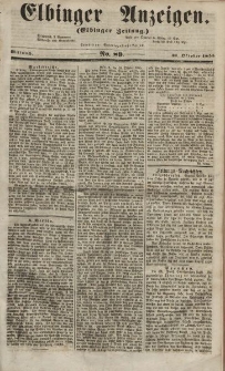 Elbinger Anzeigen, Nr. 89. Mittwoch, 31. Oktober 1855