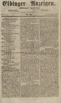 Elbinger Anzeigen, Nr. 94. Sonnabend, 17. November 1855