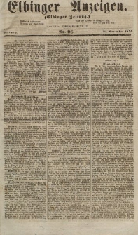 Elbinger Anzeigen, Nr. 95. Mittwoch, 21. November 1855