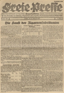 Freie Presse, Nr. 187 Freitag 18. November 1927 3. Jahrgang
