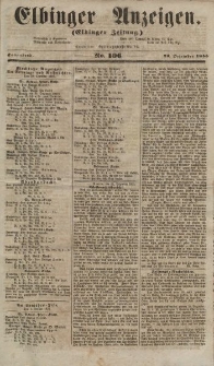 Elbinger Anzeigen, Nr. 106. Sonnabend, 29. Dezember 1855