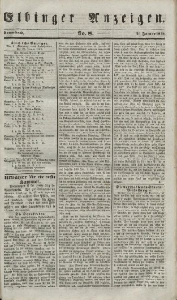 Elbinger Anzeigen, Nr. 8. Sonnabend, 27. Januar 1849