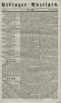 Elbinger Anzeigen, Nr. 10. Sonnabend, 3. Februar 1849