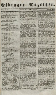 Elbinger Anzeigen, Nr. 18. Sonnabend, 3. März 1849