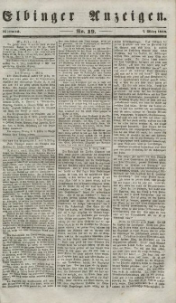Elbinger Anzeigen, Nr. 19. Mittwoch, 7. März 1849