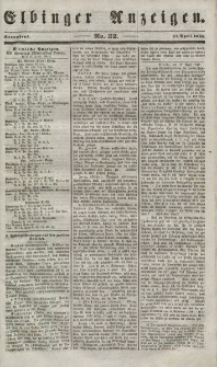 Elbinger Anzeigen, Nr. 32. Sonnabend, 21. April 1849