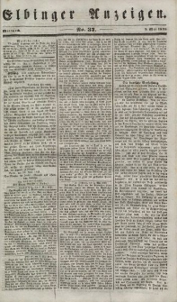 Elbinger Anzeigen, Nr. 37. Mittwoch, 9. Mai 1849