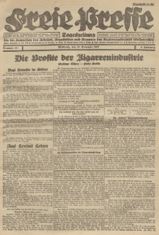 Freie Presse, Nr. 191 Mittwoch 23. November 1927 3. Jahrgang