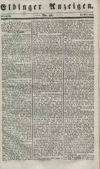 Elbinger Anzeigen, Nr. 41. Mittwoch, 23. Mai 1849