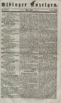 Elbinger Anzeigen, Nr. 44. Sonnabend, 2. Juni 1849