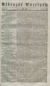Elbinger Anzeigen, Nr. 48. Sonnabend, 16. Juni 1849