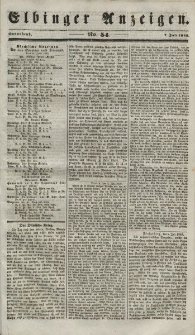 Elbinger Anzeigen, Nr. 54. Sonnabend, 7. Juli 1849