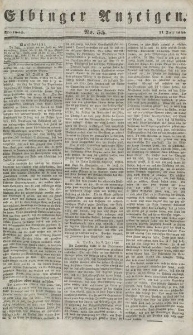 Elbinger Anzeigen, Nr. 55. Sonnabend, 11. Juli 1849