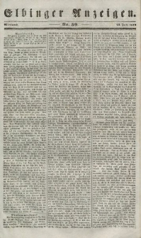 Elbinger Anzeigen, Nr. 59. Mittwoch, 25. Juli 1849