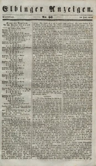 Elbinger Anzeigen, Nr. 60. Sonnabend, 28. Juli 1849