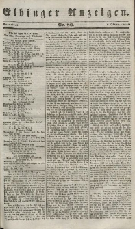 Elbinger Anzeigen, Nr. 80. Sonnabend, 6. Oktober 1849
