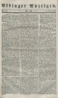 Elbinger Anzeigen, Nr. 81. Mittwoch, 10. Oktober 1849
