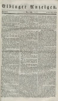 Elbinger Anzeigen, Nr. 83. Mittwoch, 17. Oktober 1849