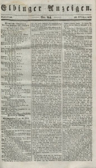 Elbinger Anzeigen, Nr. 84. Sonnabend, 20. Oktober 1849