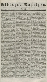 Elbinger Anzeigen, Nr. 85. Mittwoch, 24. Oktober 1849