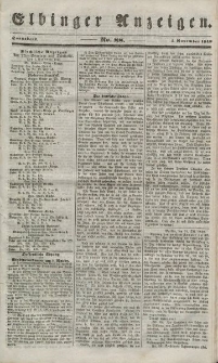 Elbinger Anzeigen, Nr. 88. Sonnabend, 3. November 1849