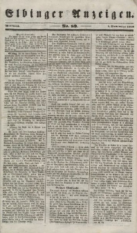 Elbinger Anzeigen, Nr. 89. Mittwoch, 7. November 1849