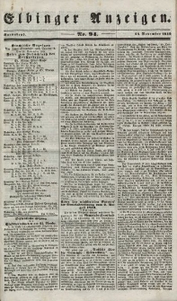 Elbinger Anzeigen, Nr. 94. Sonnabend, 24. November 1849