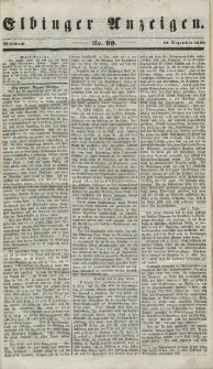 Elbinger Anzeigen, Nr. 99. Mittwoch, 12. Dezember 1849